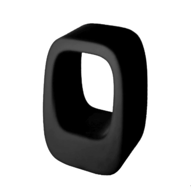 Tabouret haut Lazy Bones en polyéthylène par Barnaby Gunning x SLIDE Studio Tabouret haut Lazy Bones noir _ Otoko Design