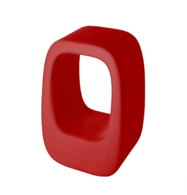 Tabouret haut Lazy Bones en polyéthylène par Barnaby Gunning x SLIDE Studio Tabouret haut Lazy Bones rouge _ Otoko Design