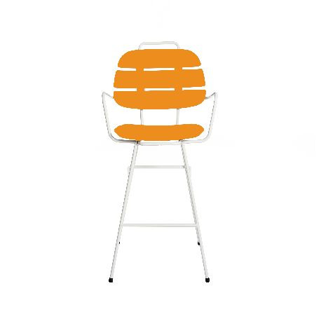 Chaise haute Ribs en polyéthylène par Paola Navone OTTO Studio x SLIDE Studio Chaise haute Ribs en polyéthylène par Paola Navone OTTO Studio x SLIDE Studio