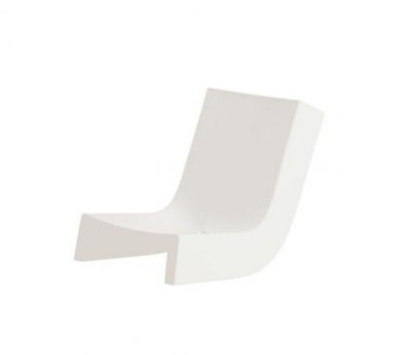 Chaise longue à bascule Twist en polyéthylène Blanc