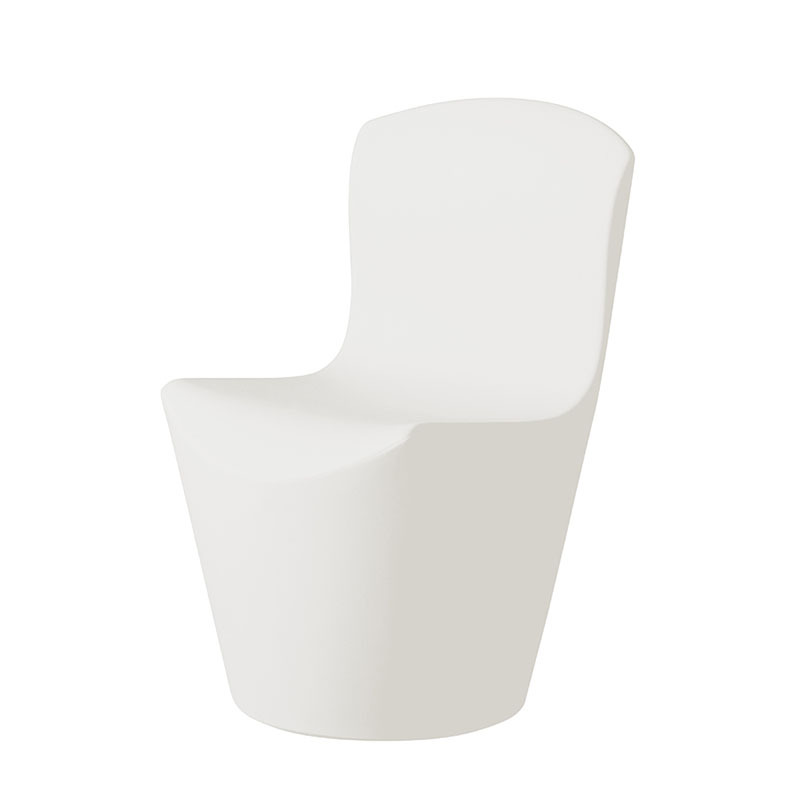 Chaise Zoe en polyéthylène par Guglielmo Berchicci x SLIDE Studio Blanc