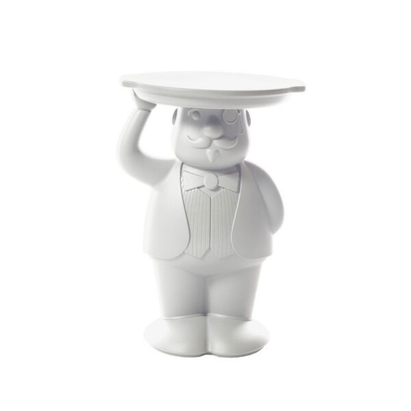 Table d'appoint Ambrogio en polyéthylène Blanc