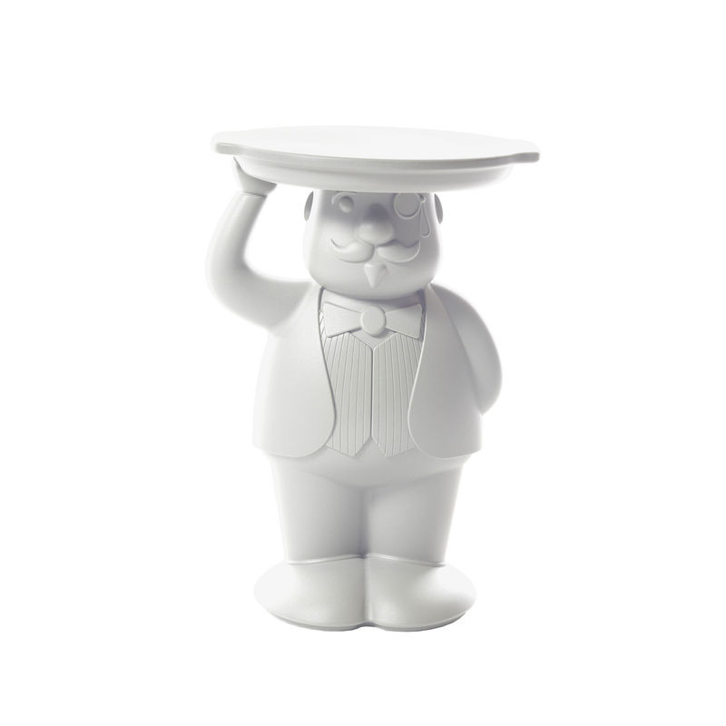 Table d'appoint Ambrogio en polyéthylène Blanc