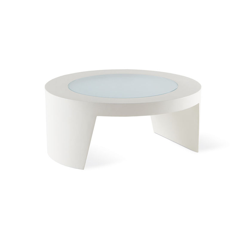 Table basse Tao en polyéthylène par Guglielmo Berchicci Blanc