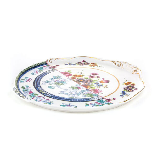 Plateau Rond Hybride Dorotea en porcelaine par CTRLZACK x Seletti