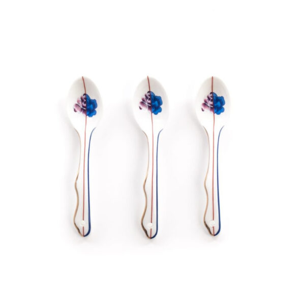 Set de 3 Cuillères à café hybrides Armilla en porcelaine par CTRLZACK x Seletti