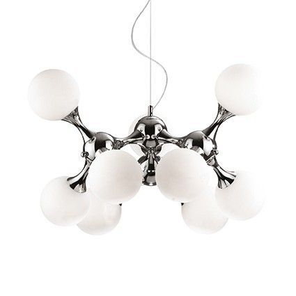 suspension design Futurista 9 en métal chromé