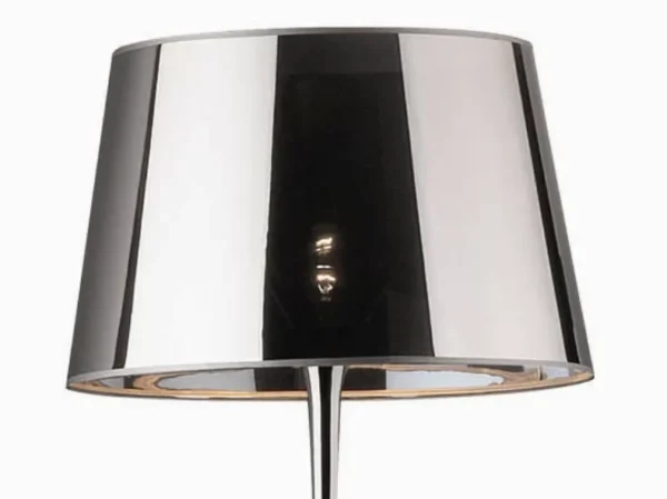 Lampadaire design Bourgie en métal chromé