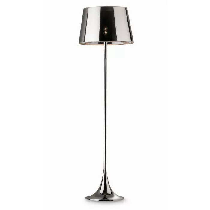 Lampadaire design Bourgie en métal chromé