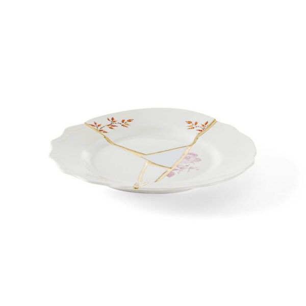 Assiette à dessert Kintsugi en porcelaine par Marcantonio x Seletti