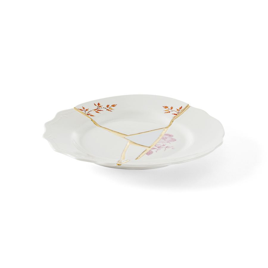 Assiette à dessert Kintsugi en porcelaine par Marcantonio x Seletti