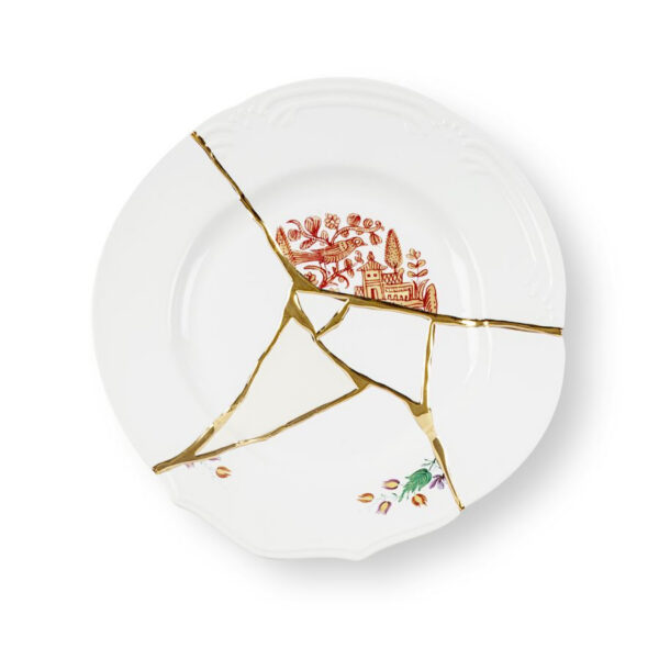 Assiette à dîner Kintsugi 1 en porcelaine par Marcantonio x Seletti