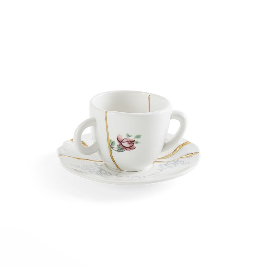 Tasse à café Kintsugi 1 en porcelaine par Marcantonio x Seletti