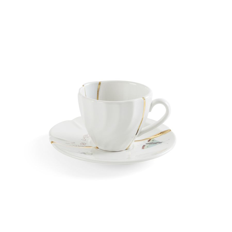 Tasse à café Kintsugi 2 en porcelaine par Marcantonio x Seletti