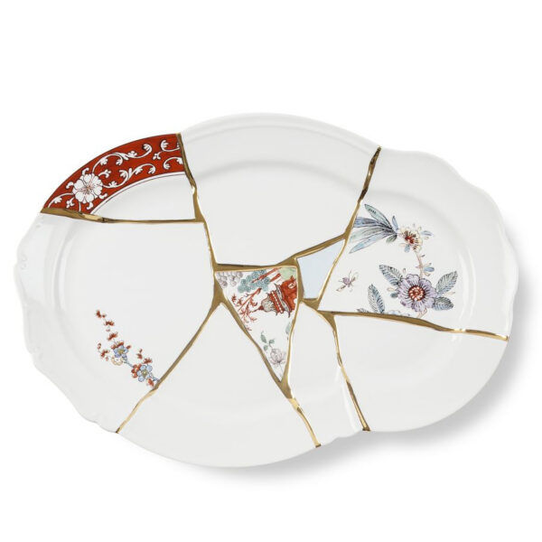 Plateau Kintsugi en porcelaine par Marcantonio x Seletti
