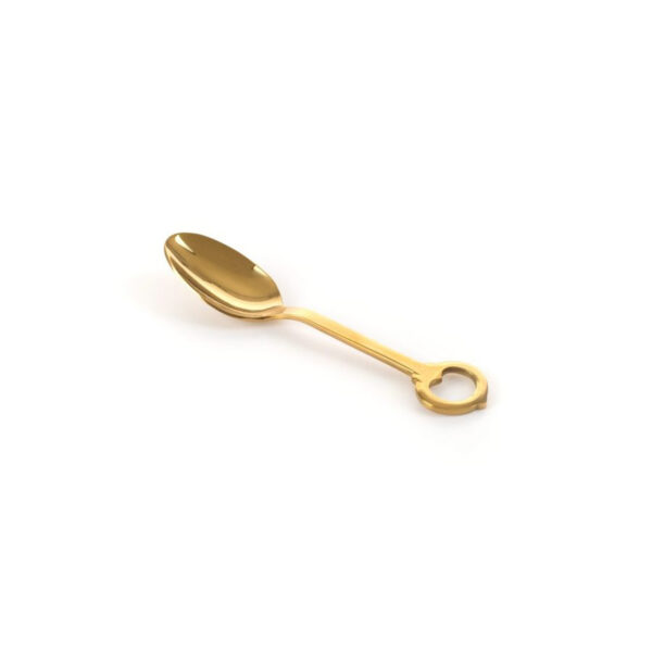 Set de couverts dorés Keytlery en acier inoxydable par Alessandro Zambelli x Seletti