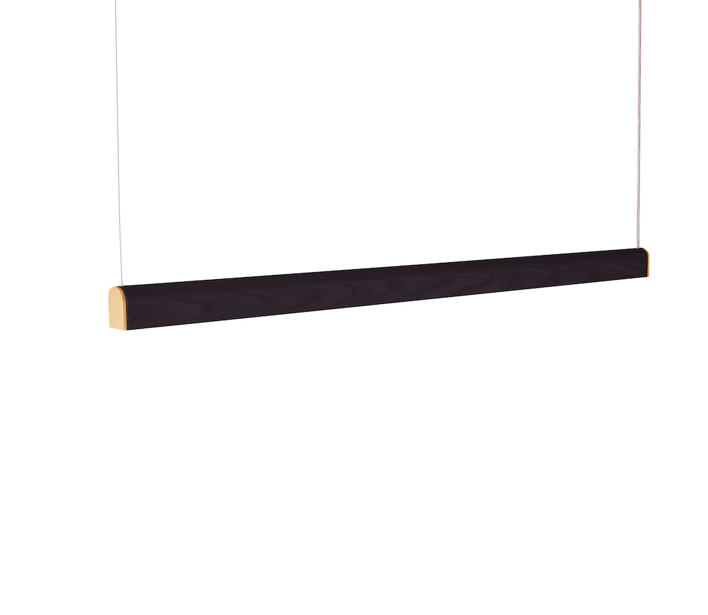 Suspension en bois Curve Led avec finition or 24K au design scandinave par Tunto Suspension en bois Curve Led avec finition or 24K au design scandinave par Tunto