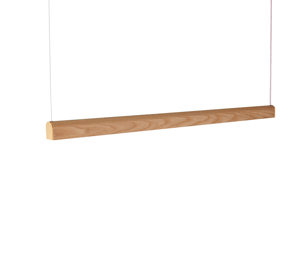 Suspension en bois Curve Led avec finition or 24K au design scandinave par Tunto Suspension en bois Curve Led avec finition or 24K au design scandinave par Tunto