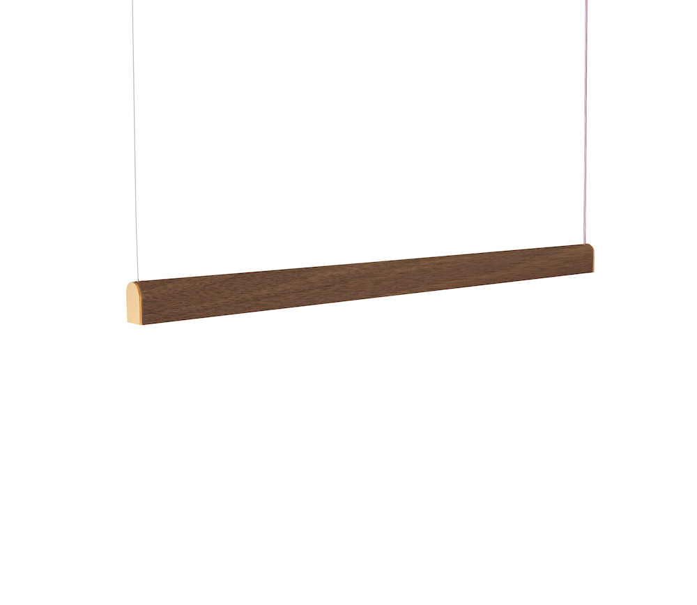 Suspension en bois Curve Led avec finition or 24K au design scandinave par Tunto Suspension en bois Curve Led avec finition or 24K au design scandinave par Tunto