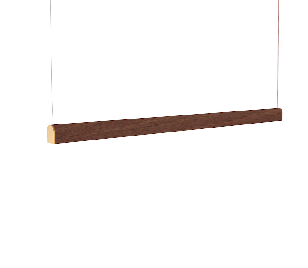 Suspension en bois Curve Led avec finition or 24K au design scandinave par Tunto Suspension en bois Curve Led avec finition or 24K au design scandinave par Tunto