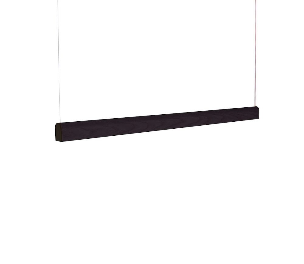 Suspension en bois Curve Led avec finition noir au design scandinave par Tunto