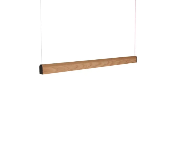Suspension en bois Curve Led avec finition noir au design scandinave par Tunto