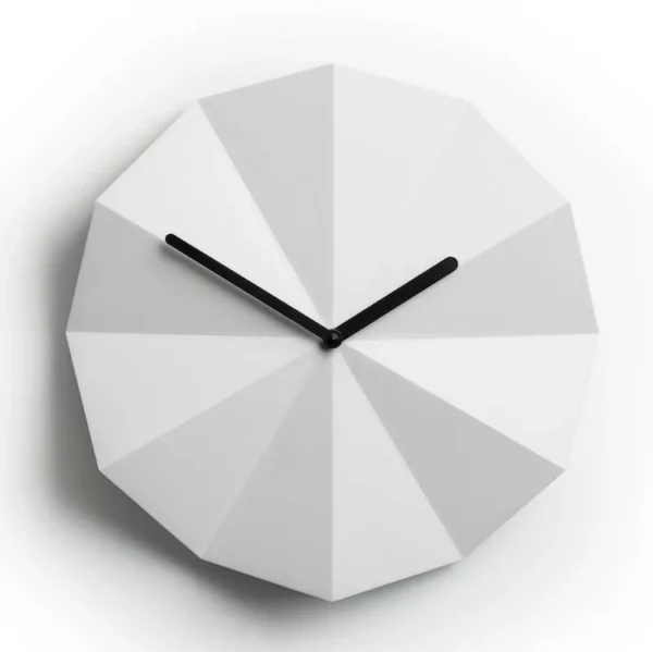 Horloge murale minimaliste Delta Clock blanc