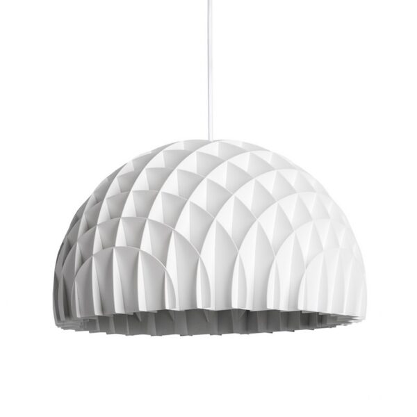 Suspension géométrique Arc Lustre en bouleau blanc