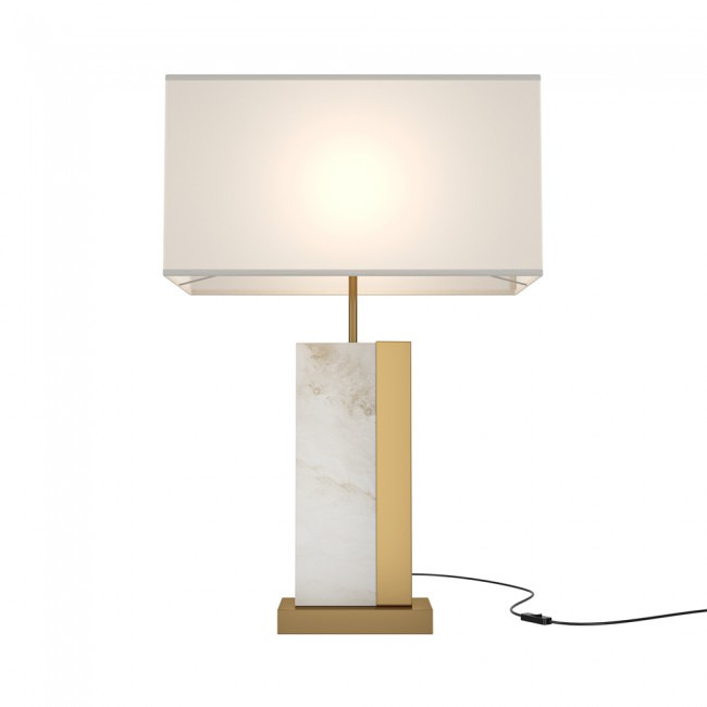 Lampe à poser Bianco 2 en métal au design contemporain par Maytoni
