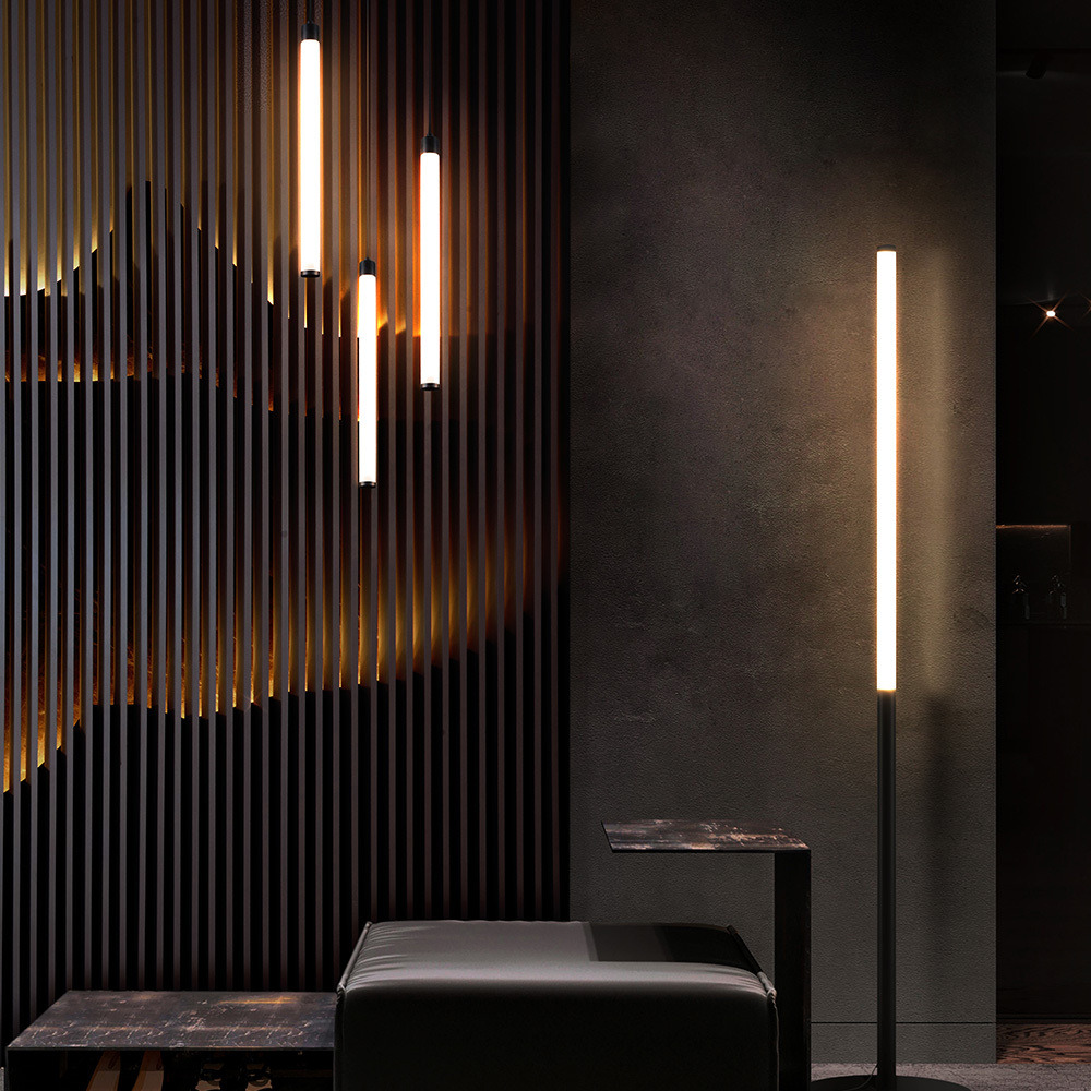 Lampadaire Ray en métal au design contemporain par Maytoni Lampadaire Ray en métal au design contemporain par Maytoni