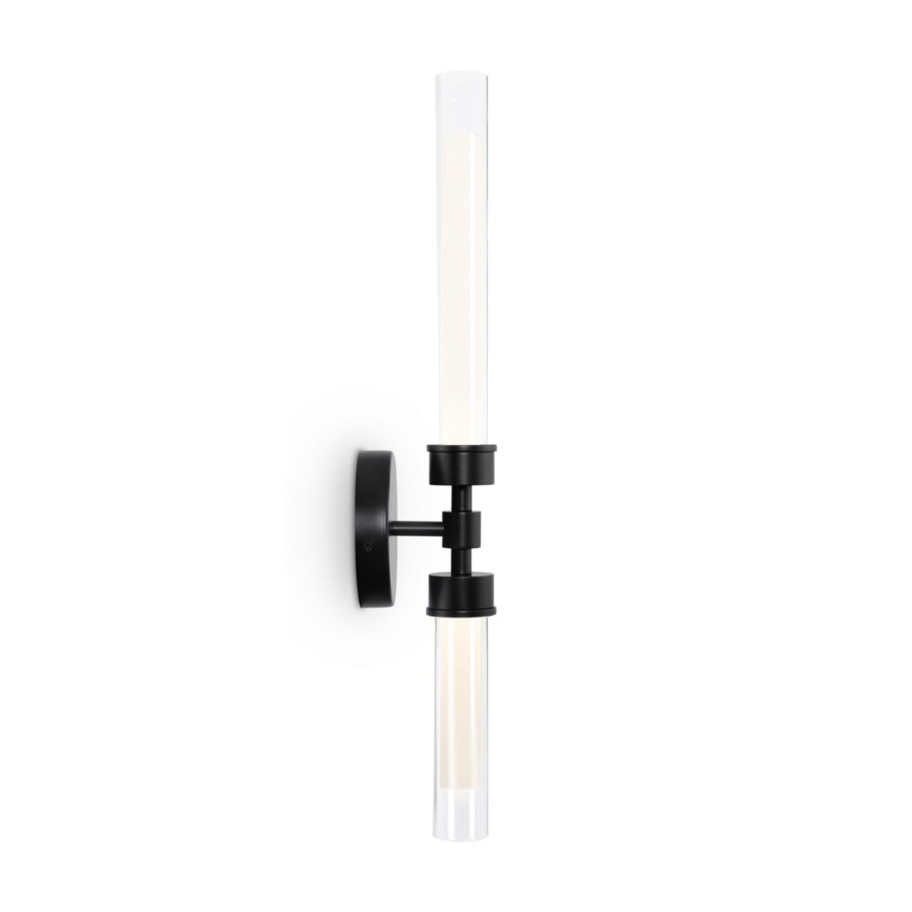 Applique Stelo base en métal avec diffuseur en tube de verre transparent au design contemporain par Maytoni