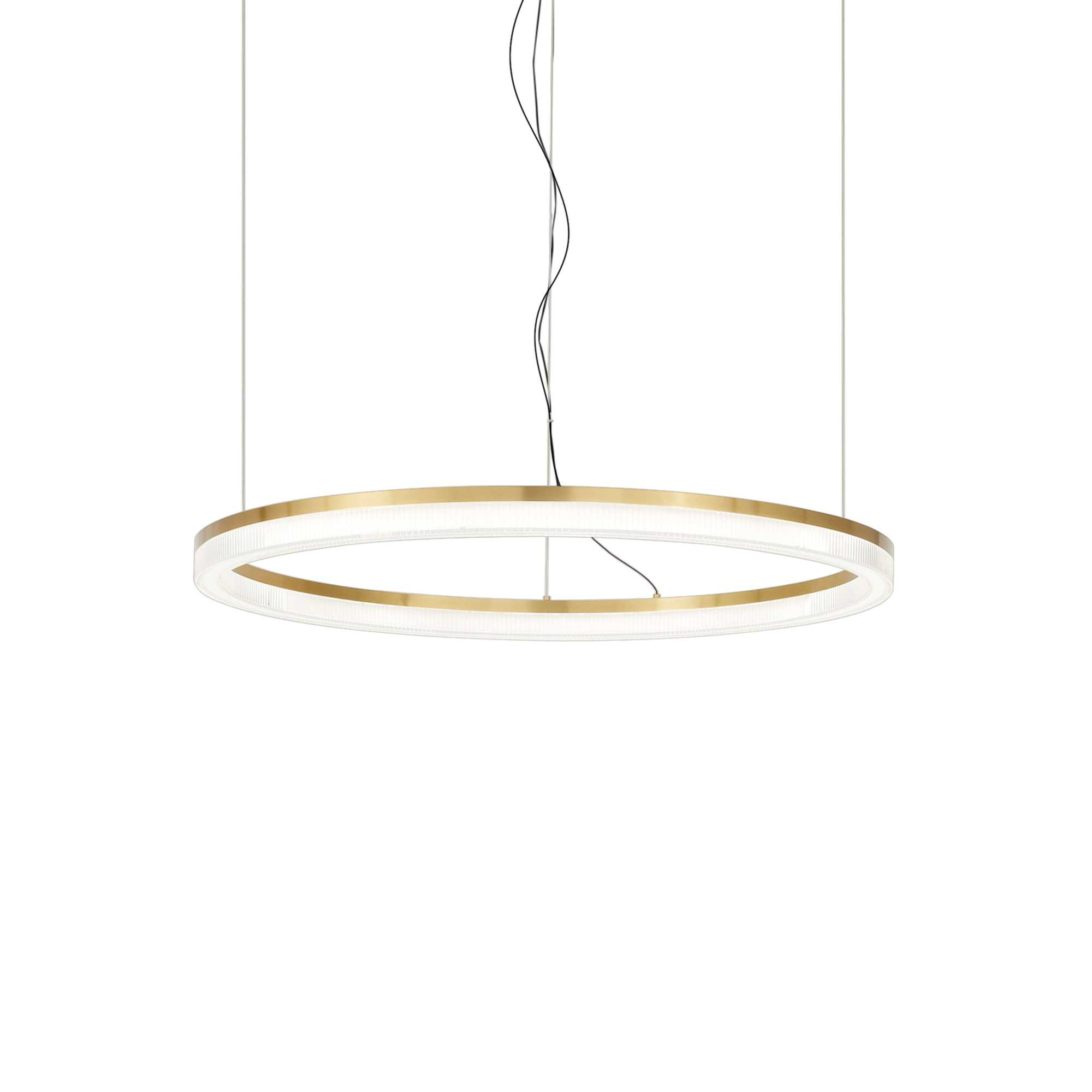 Suspension Crown en métal avec une finition laiton brossé Ideal-Lux