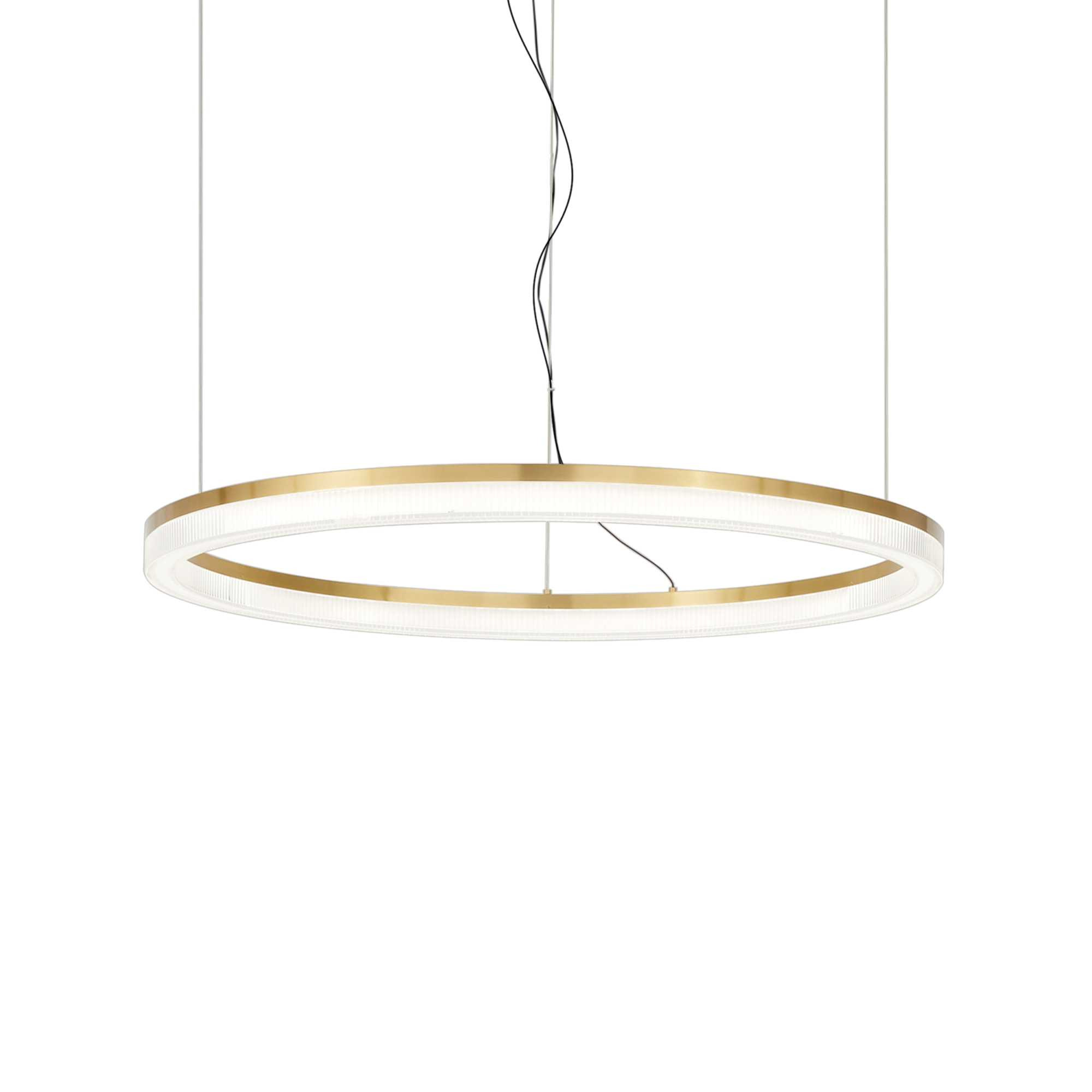 Suspension Crown en métal avec une finition laiton brossé Ideal-Lux