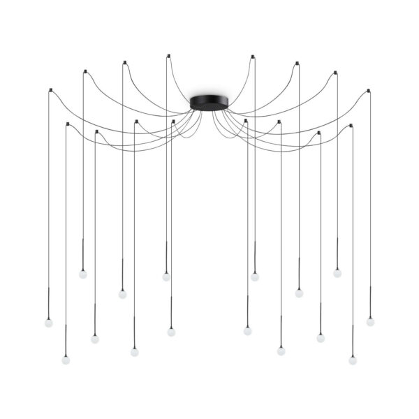 Suspension Lucciola en métal revêtu de poudre ou plaqué - Ideal Lux