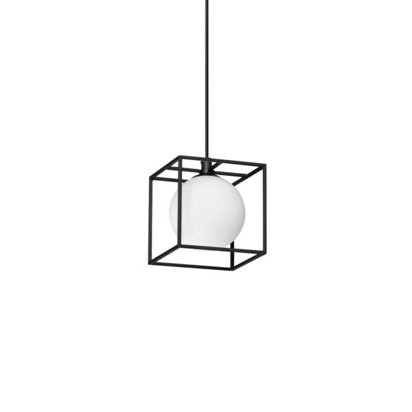 Suspension Lingotto en métal avec en verre blanc soufflé - Ideal Lux