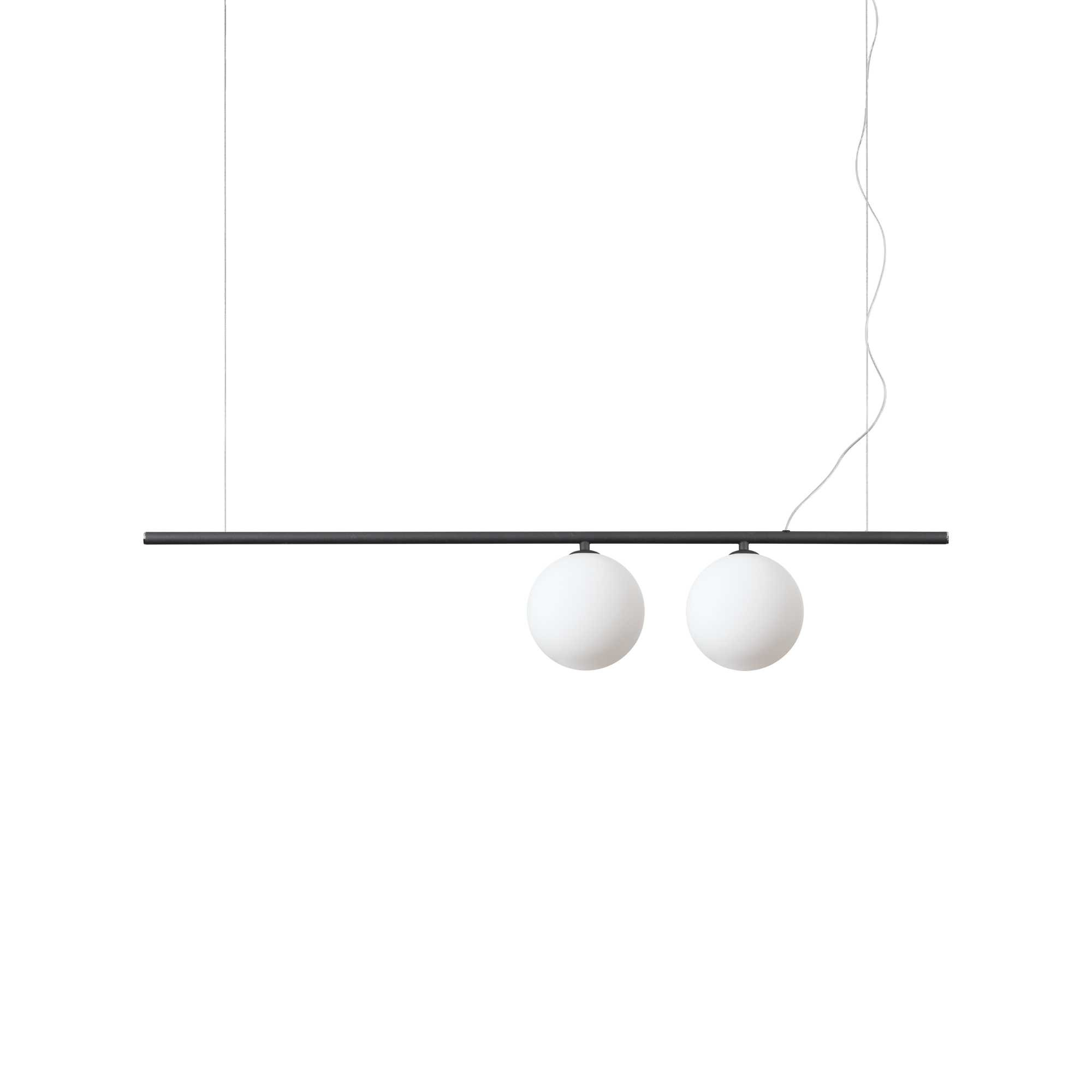 Suspension Perline en métal avec verre soufflé - Ideal Lux