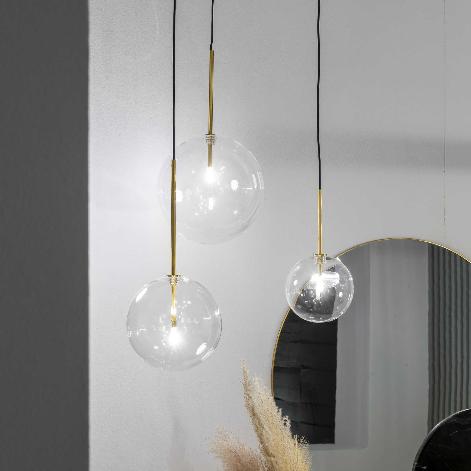 Suspension Equinoxe en métal avec verre soufflé - Ideal Lux Suspension Equinoxe en métal avec verre soufflé - Ideal Lux
