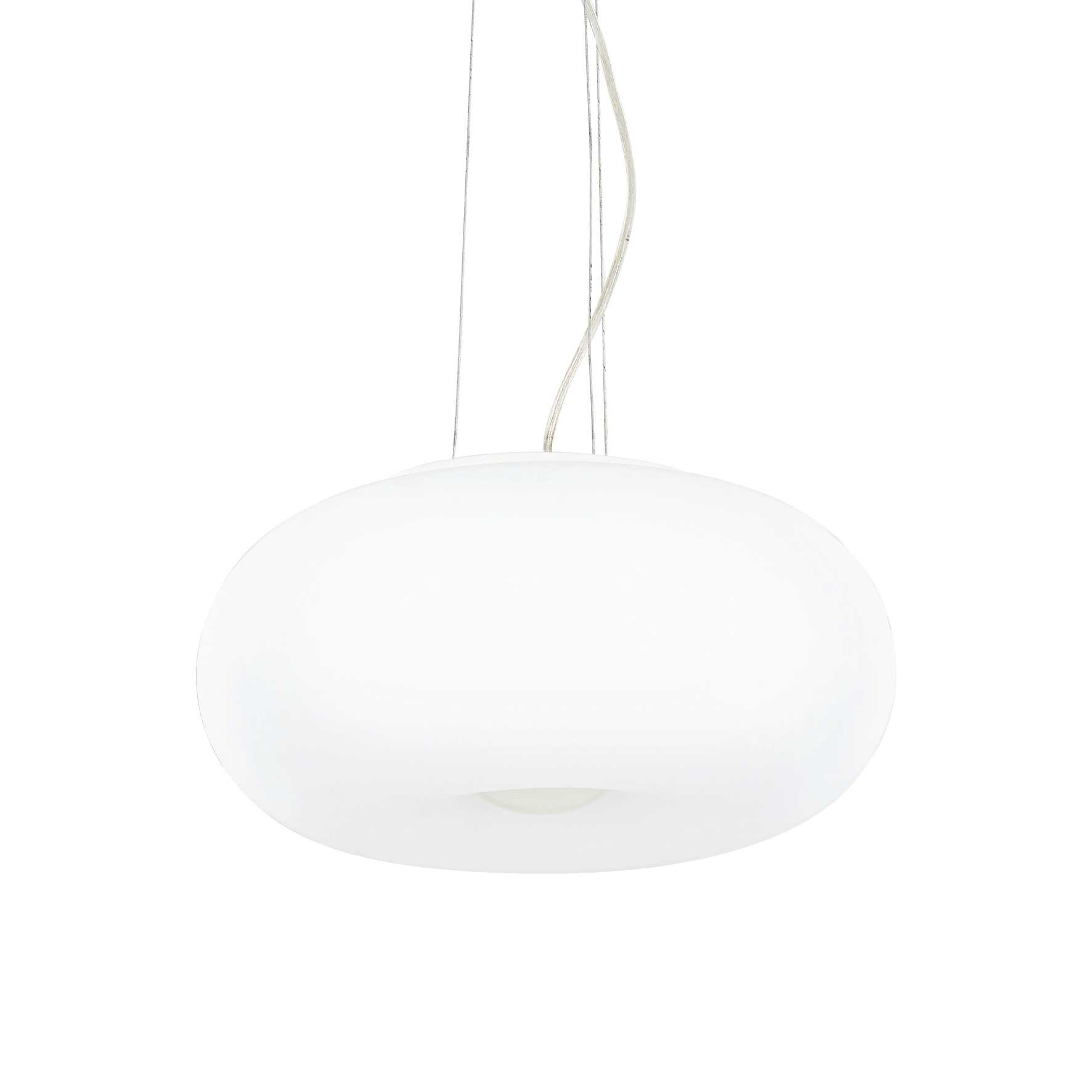 Suspension Ulisse en métal et verre blanc soufflé - Ideal Lux