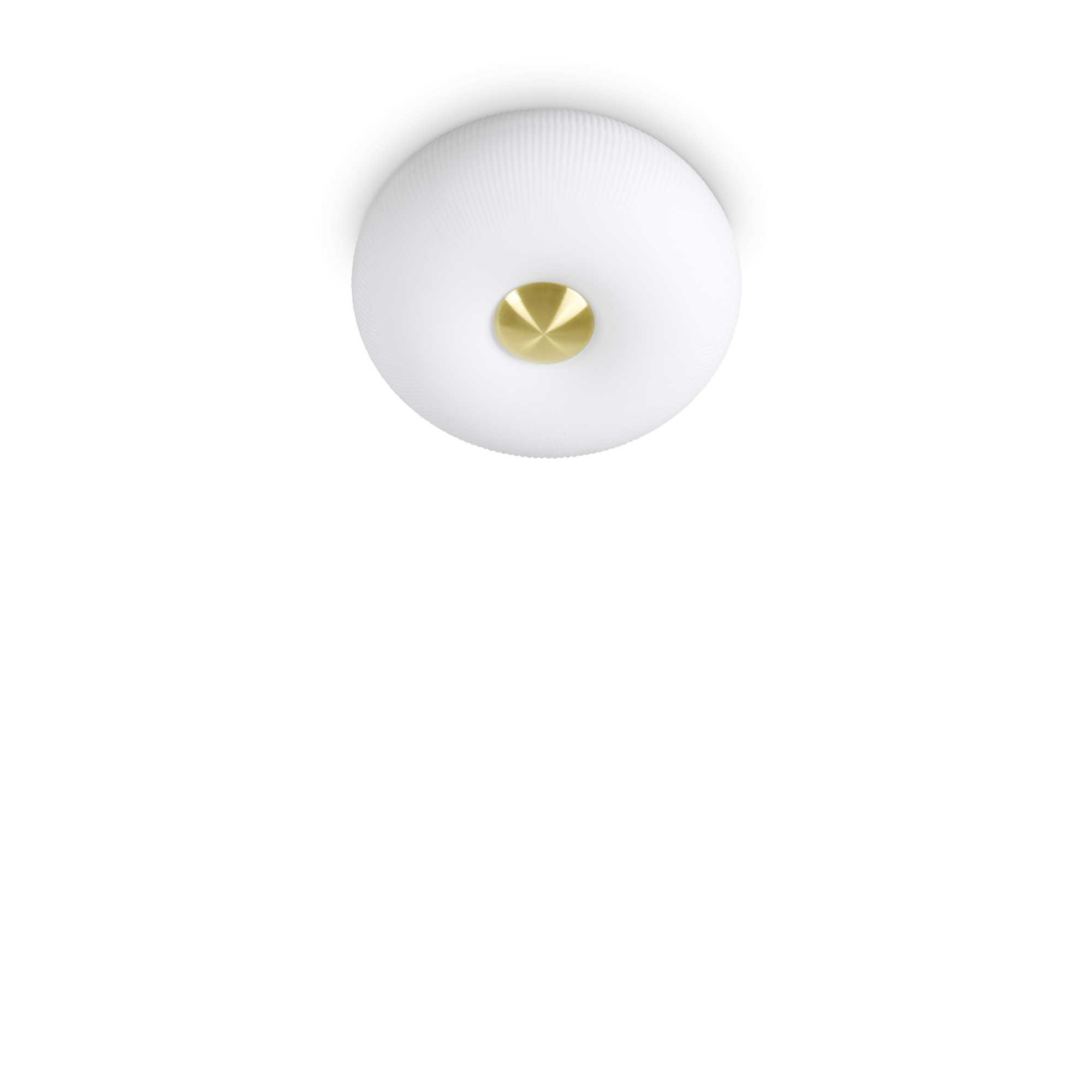 Plafonnier Arizona en métal avec verre en blanc soufflé- Ideal Lux
