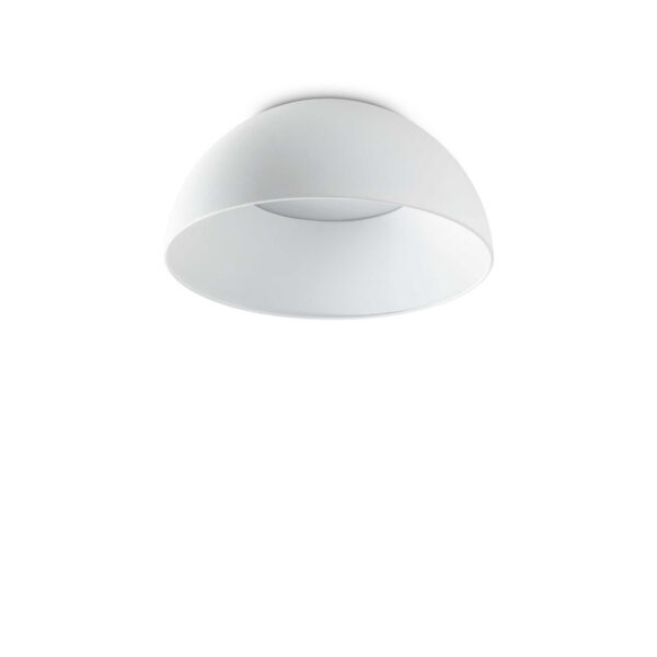 Plafonnier Corolla 1 en métal et polycarbonate opale satiné - Ideal Lux