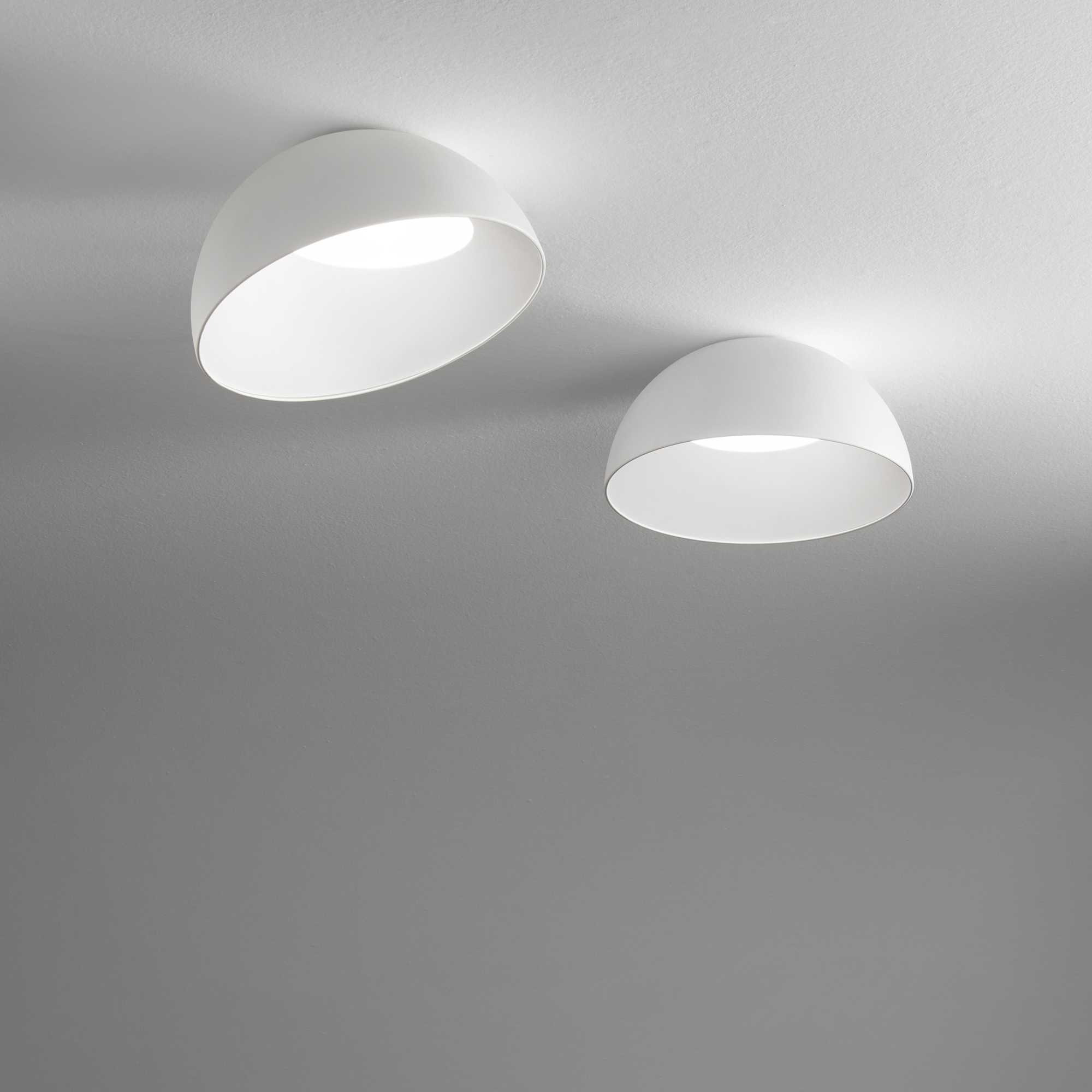 Plafonnier Corolla 1 en métal et polycarbonate opale satiné - Ideal Lux