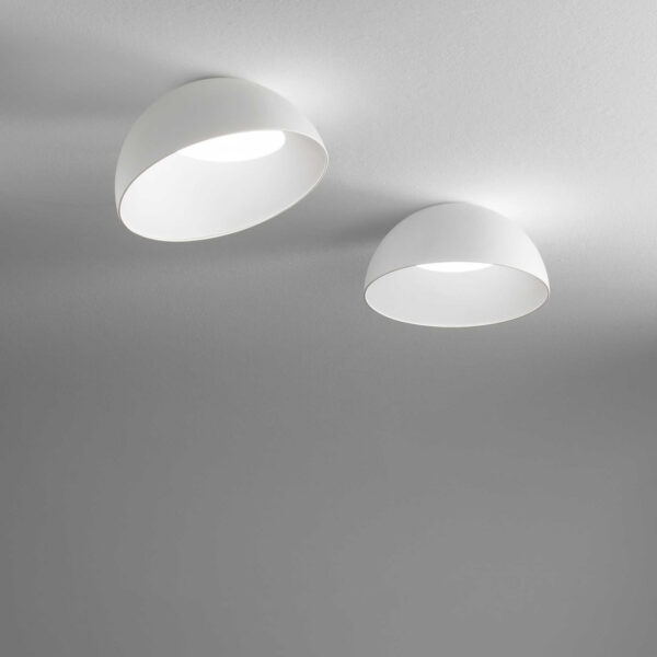 Plafonnier Corolla 2 en métal et polycarbonate opale satiné - Ideal Lux