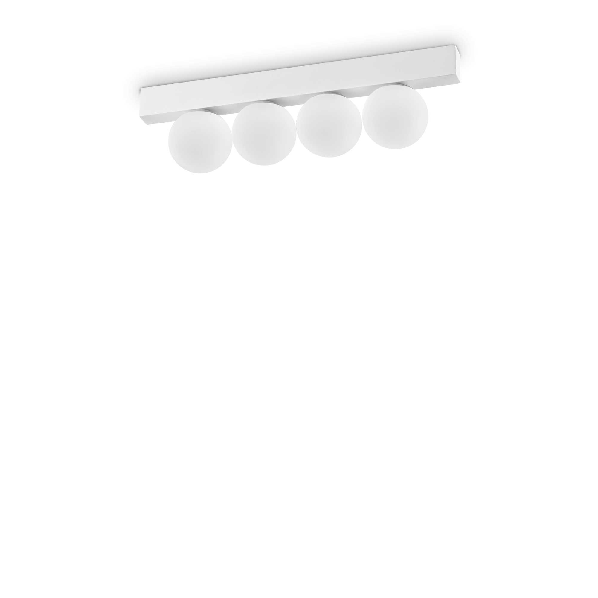 Plafonnier Ping Pong en métal avec des diffuseurs en acrylique transparent satiné - Ideal Lux