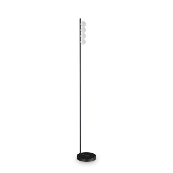 Lampadaire Ping Pong en métal avec des diffuseurs en acrylique transparent satiné - Ideal Lux