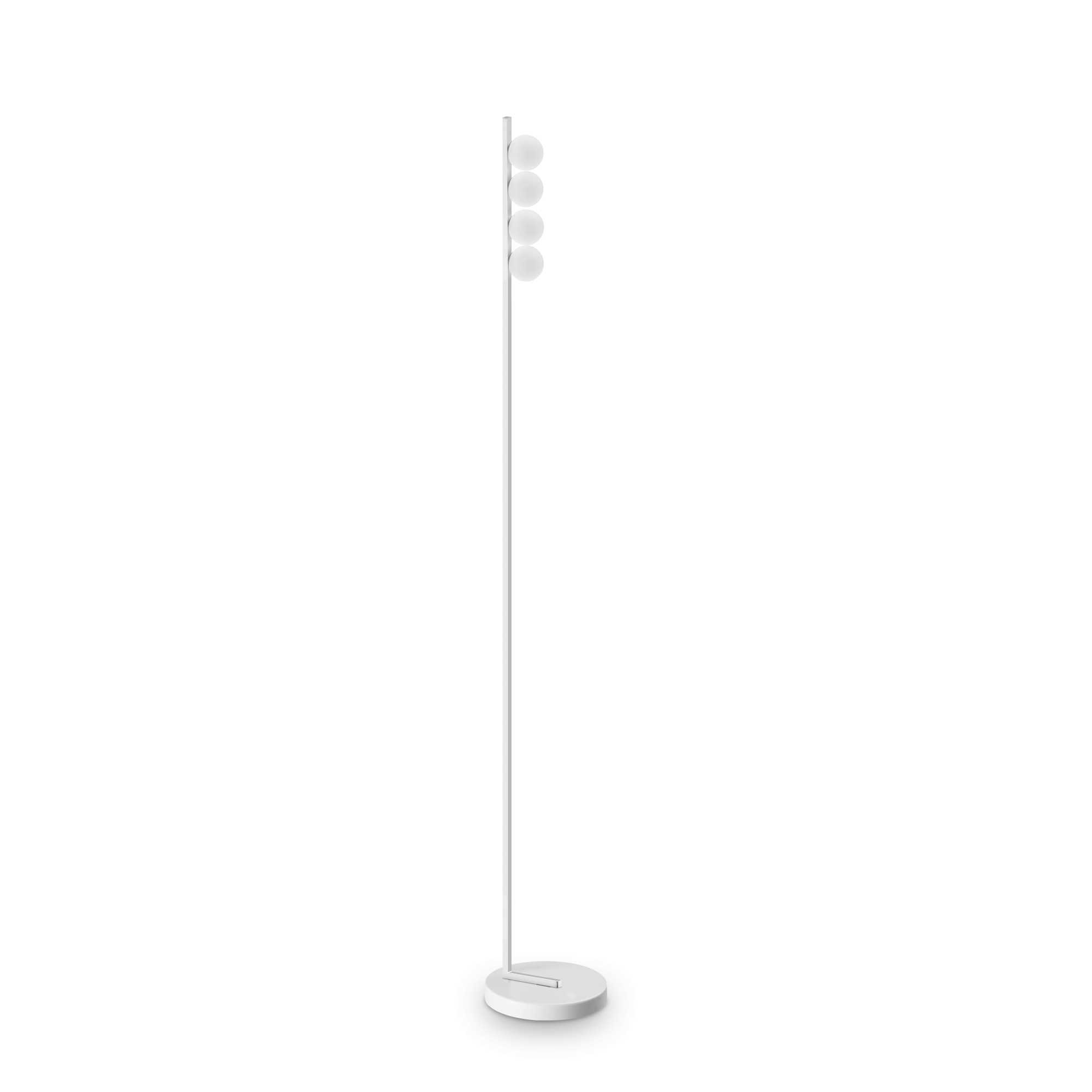 Lampadaire Ping Pong en métal avec des diffuseurs en acrylique transparent satiné - Ideal Lux