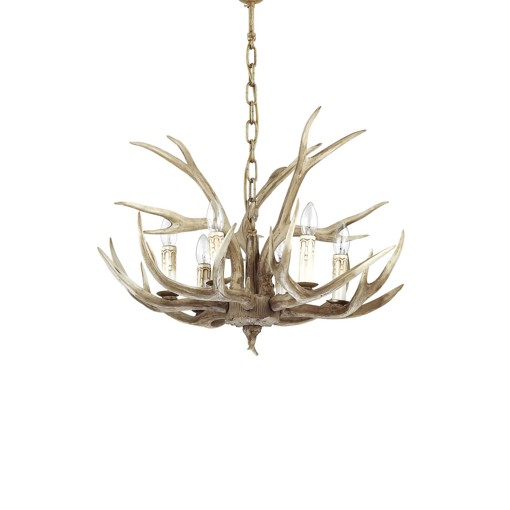 Suspension Chalet luxe montage en métal et résine au design nature - Ideal Lux