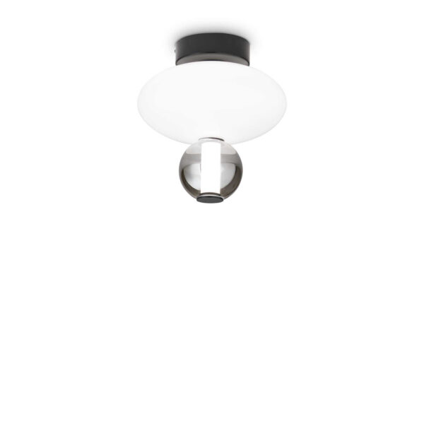 Plafonnier Lumiere monture en métal et diffuseur en verre soufflé au design contemporain - Ideal Lux