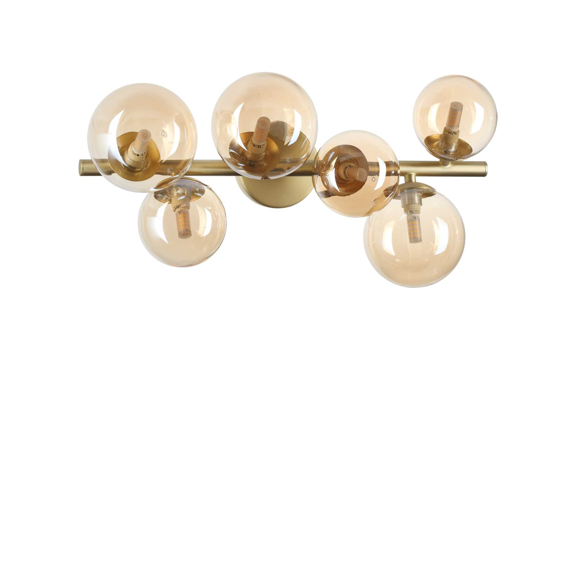 Plafonnier Perlage 1 en métal de forme linéaire horizontale au design contemporain - Ideal Lux