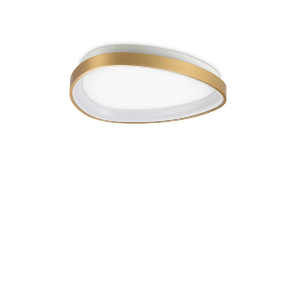 Plafonnier Gemini en métal avec diffuseur en polycarbonate opale au design contemporain - Ideal Lux