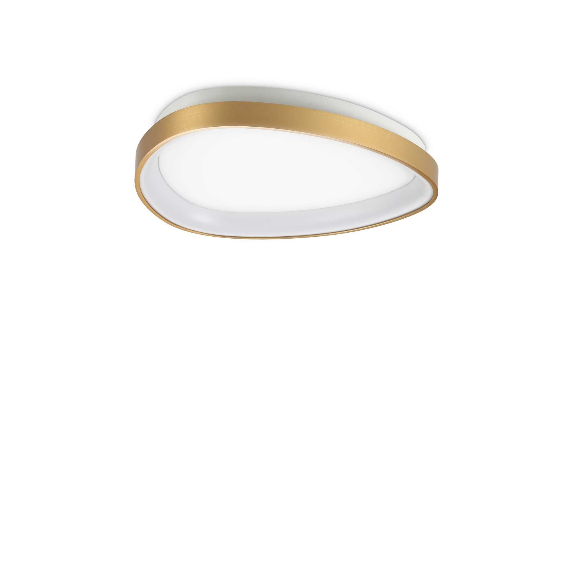 Plafonnier Gemini en métal avec diffuseur en polycarbonate opale au design contemporain - Ideal Lux